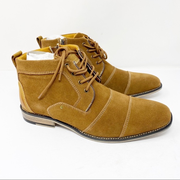 Steve Madden Krane Suede Leather Boots Tan Sz 9 NWT - Picture 5 of 7